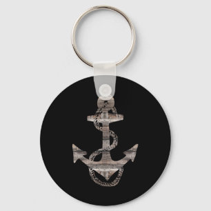 Rustige Nacutical ANCHOR + ROPE   Sleutelhanger
