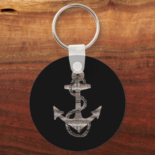 Rustige Nacutical ANCHOR + ROPE | Sleutelhanger (Voorkant)