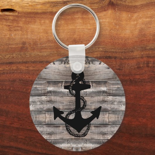 Rustige Nacutical ANCHOR + ROPE | Sleutelhanger (Voorkant)