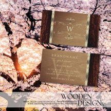 Rustige Natuur Boom Bark Grain Gold Border Monogra