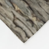 Rustige natuur, boomschors fleece deken (Hoek)