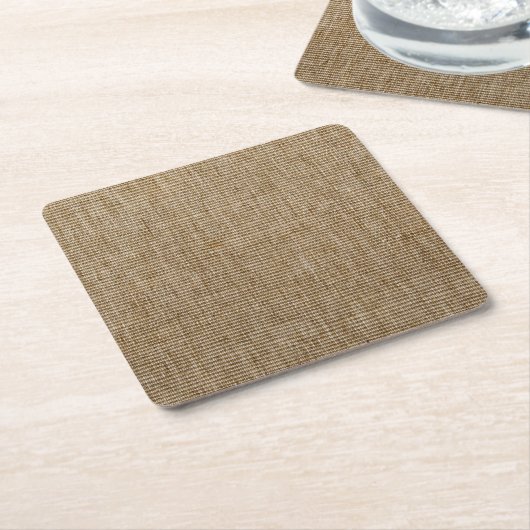 rustige natuur burlap kartonnen onderzetters (Schuin)