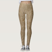 rustige natuur burlap leggings (Voorkant)
