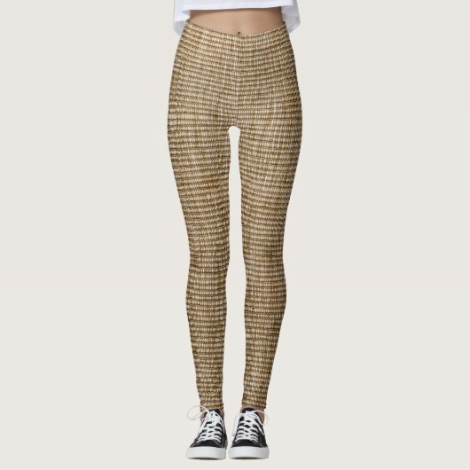 rustige natuur burlap leggings (Voorkant)
