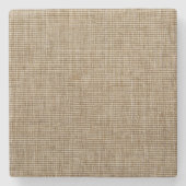 rustige natuur burlap stenen onderzetter (Voorkant)