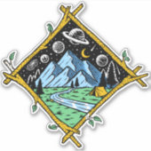 Rustige Natuur onder de sterren Sticker (Voorkant)