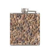 Rustige Natuur Pebble Stones Foto Heupfles (Achterkant)