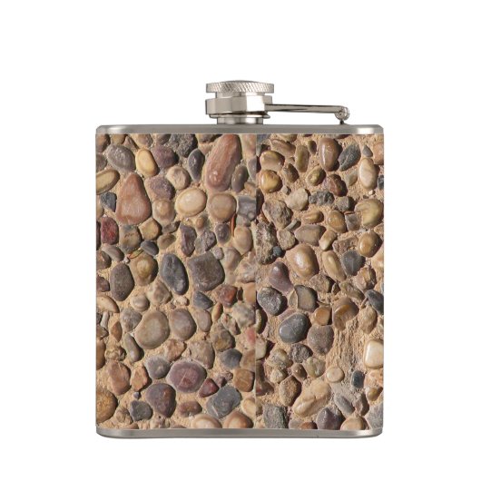 Rustige Natuur Pebble Stones Foto Heupfles (Achterkant)