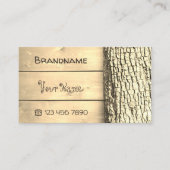 Rustige natuurlijke houten boomgaarden - Bark Hout Visitekaartje (Voorkant)