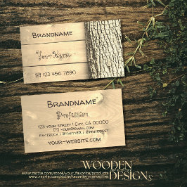 Rustige natuurlijke houten boomgaarden - Bark Hout Visitekaartje