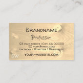 Rustige natuurlijke houten boomgaarden Bark Monogr Visitekaartje (Achterkant)