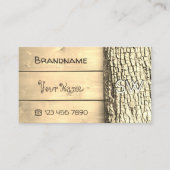 Rustige natuurlijke houten boomgaarden Bark Monogr Visitekaartje (Voorkant)