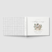 Rustige Nautical Anchor Wheel Leafy Floral Wedding Gastenboek (Volledig)