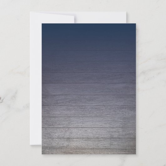 Rustige Nautical Blue Mannen Birthday Party Kaart (Achterkant)