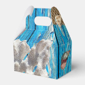 Rustige Nautical Blue Wood Burlap Starfish Bedankdoosjes (Achterkant)