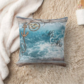 Rustige Nautical Ocean Wedding Pillow Kussen (Deken)