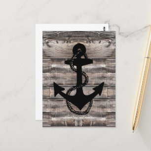 Rustige nautische + ANCHOR ROPE   Briefkaart