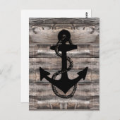 Rustige nautische + ANCHOR ROPE | Briefkaart (Voorkant / Achterkant)