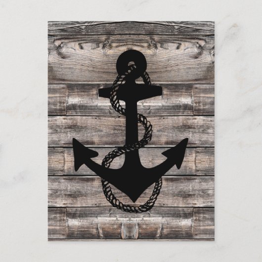 Rustige nautische + ANCHOR ROPE | Briefkaart (Voorkant)