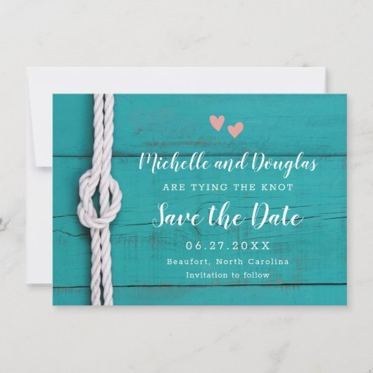 Rustige Nautische knoop sparen de Datum (Voorkant)