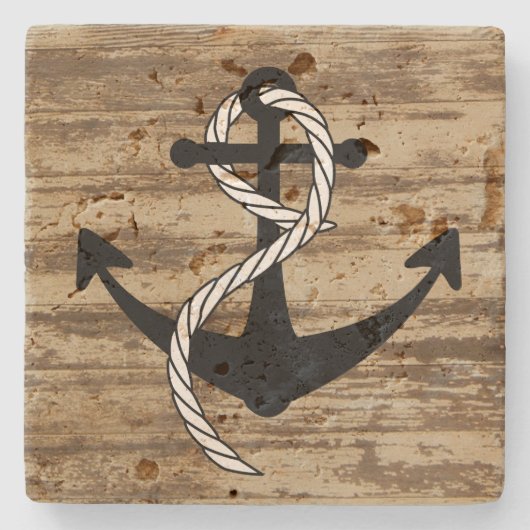 Rustige Nautische Onderzetters voor anker (Voorkant)