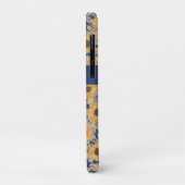 Rustige Navy Blue Golden Yellow Sunflower Name Case-Mate iPhone Case (Achterkant/links)