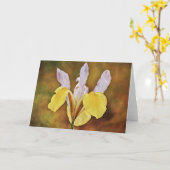 Rustige Nederlandse Iris Flower Art Note Kaart (Gele Bloem)