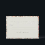 Rustige neutrale aardbevingen in Floral Boho minim RSVP Kaartje<br><div class="desc">Raustige neutrale aardbeentjes Floral Boho minimalist Wedding RSVP Kaart</div>