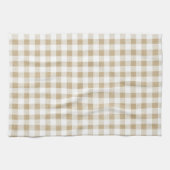 Rustige Neutrale Beige Gingham Buffalo Pset Theedoek (Horizontaal)