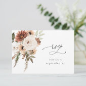 Rustige Neutrale Boho Floral w Meal RSVP S2 (Staand voorkant)