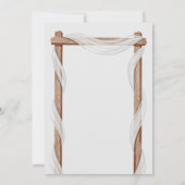 Rustige neutrale Boho Floral Wedding Invitation Ru Save The Date (Achterkant)