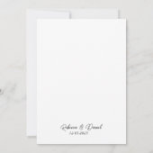 Rustige neutrale Boho Floral Wedding Kaart (Achterkant)