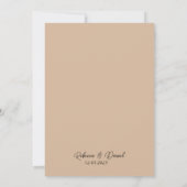 Rustige neutrale Boho Floral Wedding Kaart (Achterkant)