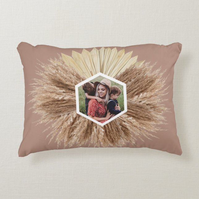 Rustige Neutrale kleuren aangepaste foto's Accent Kussen (Voorkant)