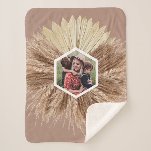 Rustige Neutrale kleuren aangepaste foto's Sherpa Deken (Voorkant)