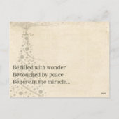 Rustige neutrale kleuren kerstboomfamilie Foto Feestdagenkaart (Achterkant)