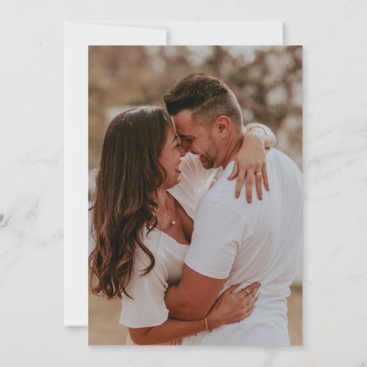 Rustige neutrale minimalistische uitnodiging voor  (Achterkant)