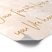 Rustige neutrale toon gouden giraffe boho muur kun poster (Hoek)