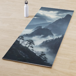 Rustige Nevelige Bergen Yoga Mat 
