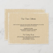 Rustige, niet-gedempte receptie kaart (Voorkant / Achterkant)