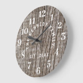 Rustige Noodzaakte Hout Familienaam Farmhouse Grote Klok (Hoek)