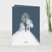 Rustige Nordic Houses Mountain Ski Village Feestdagen Kaart (Achterkant)