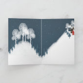 Rustige Nordic Houses Mountain Ski Village Feestdagen Kaart (Binnen)