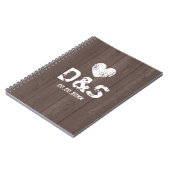 Rustige notitieboek voor de bruiloft van hout (Linkerzijde)
