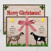 Rustige Nubian Dairy Goat-kerstgroet Feestdagenkaart (Voorkant / Achterkant)