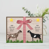 Rustige Nubian Dairy Goat-kerstgroet Feestdagenkaart (Staand voorkant)