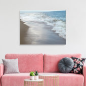 Rustige oceaan golven op het strand canvas afdruk (Insitu (Woonkamer))