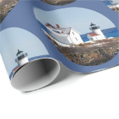 Rustige Ocean Lighthouse Kerstmis Cadeaupapier (Rol Hoek)