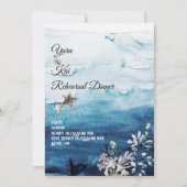 Rustige Ocean Rehearsal Dinner Uitnodiging (Voorkant)