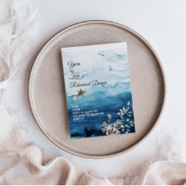 Rustige Ocean Rehearsal Dinner Uitnodiging